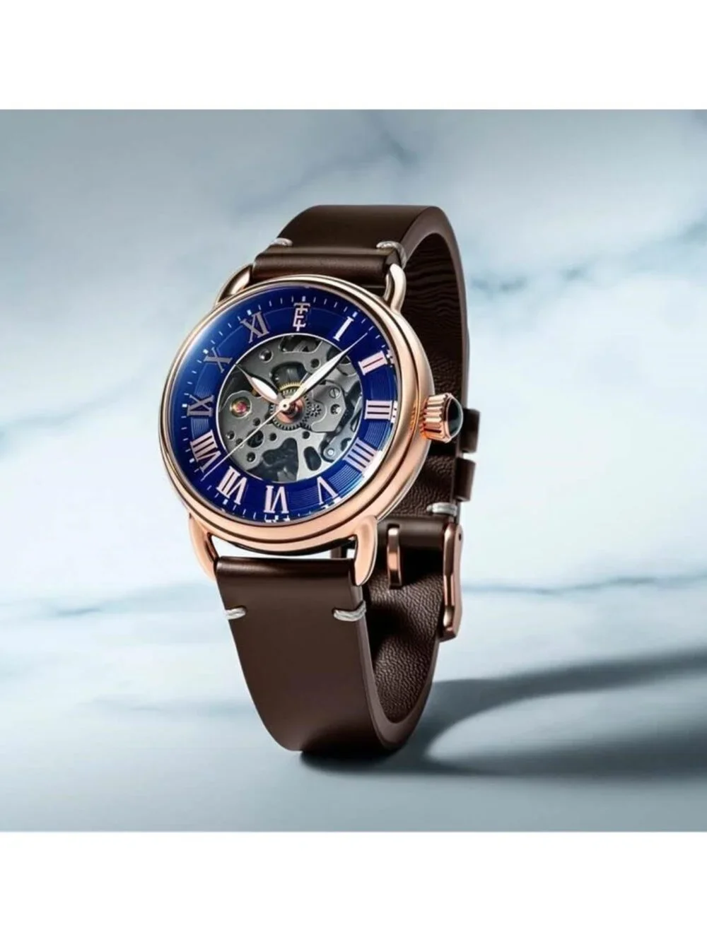 NWT Thomas Earnshaw Investigator Automatic Blue Dial Men's Watch